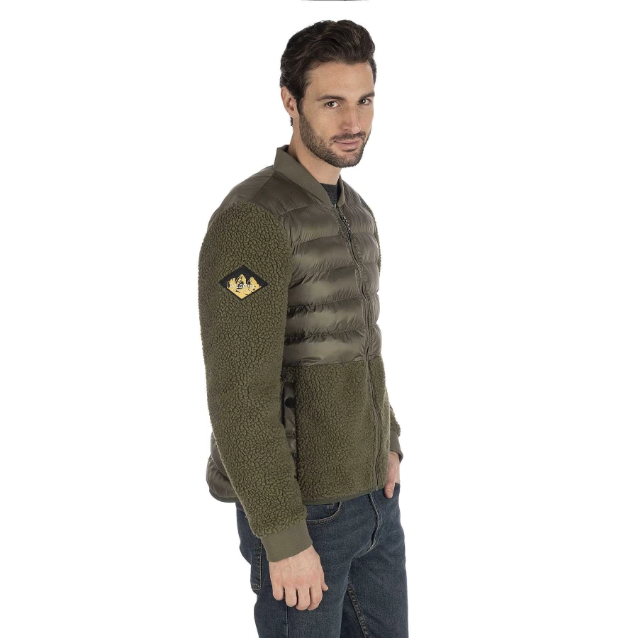 Dolomite Men's Polar Bomber Jacket – Winter Warm Fleece-Lined Outdoor Coat