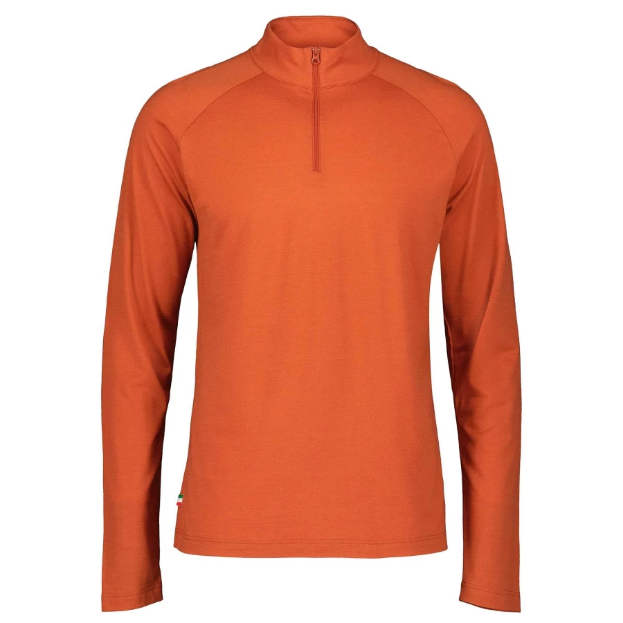 Dolomite Men's Merino Wool Long Sleeve Zip Neck T-Shirt Cristallo Top