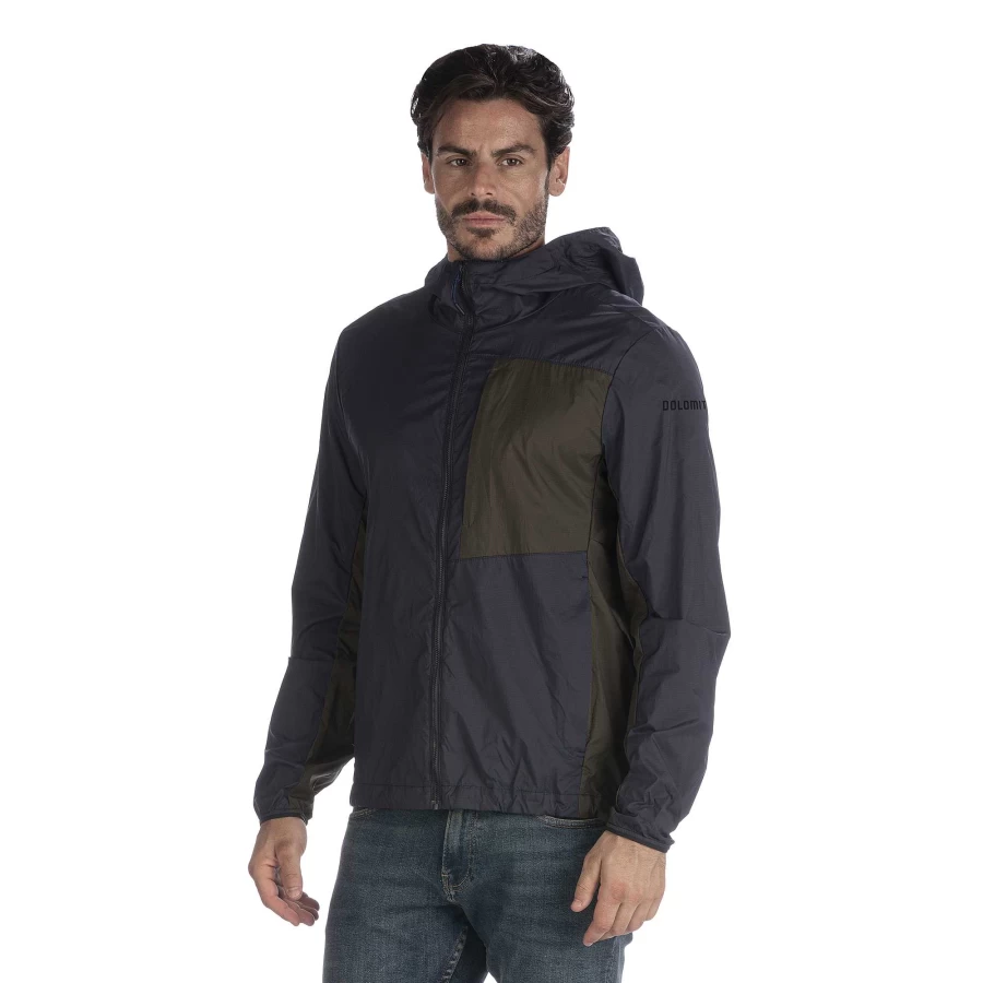 Dolomite Latemar WB Men's Waterproof Hooded Jacket – Lightweight Outdoor Windbreaker for Hiking & Camping