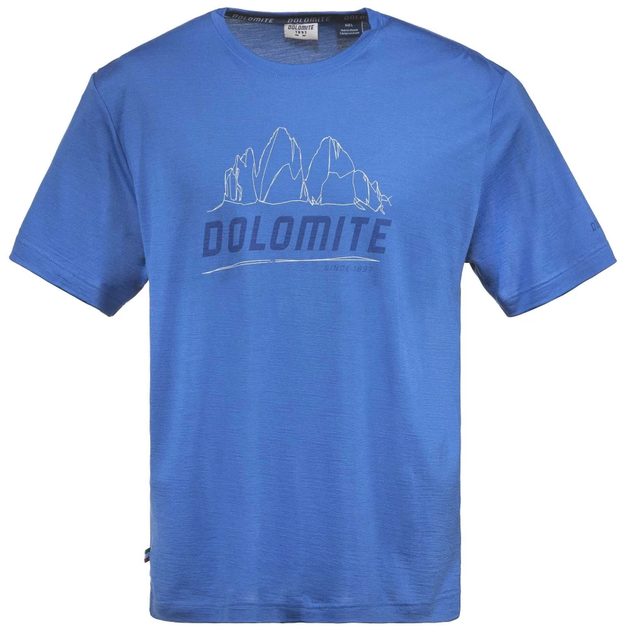 Dolomite Cristallo Merino Wool Men's Short-Sleeve T-Shirt for Men – Breathable & Lightweight Summer Top