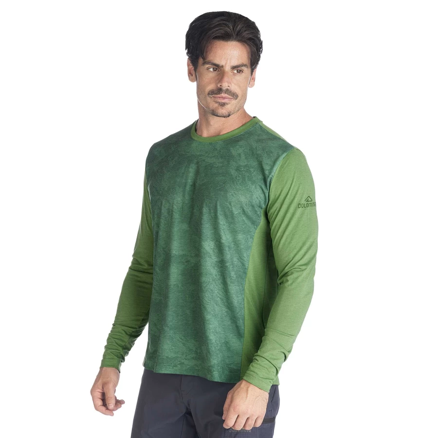 Dolomite Men's Latemar Dri Long-Sleeve Performance T-Shirt for Active Wear